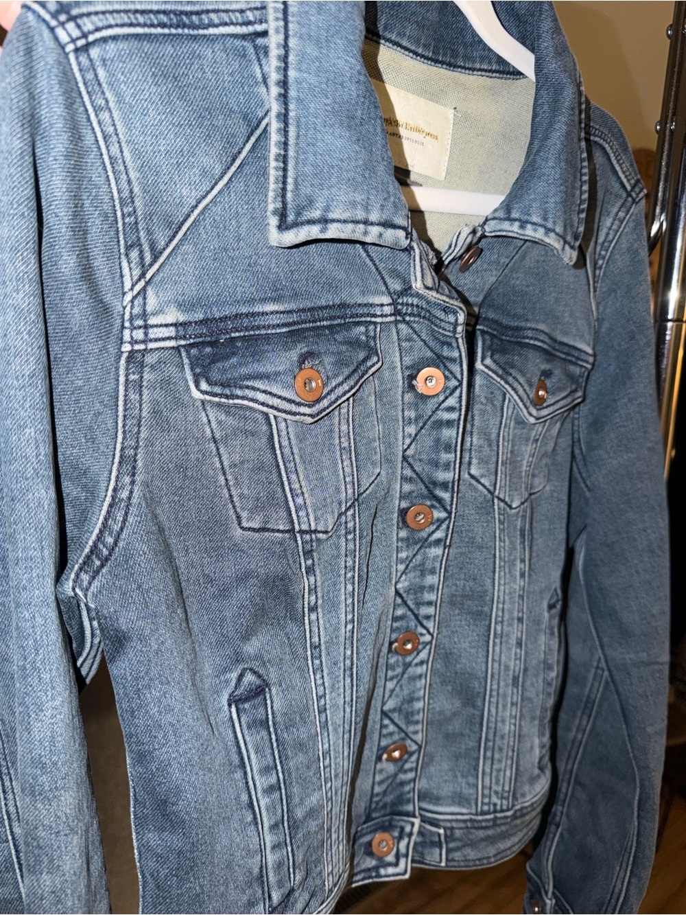 Pilcro and the Letterpress Faded Blue Denim Jacket